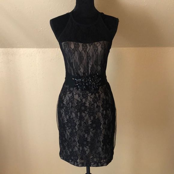 MM Couture by Miss Me Lace Mini Dress Size Small - Picture 1 of 7
